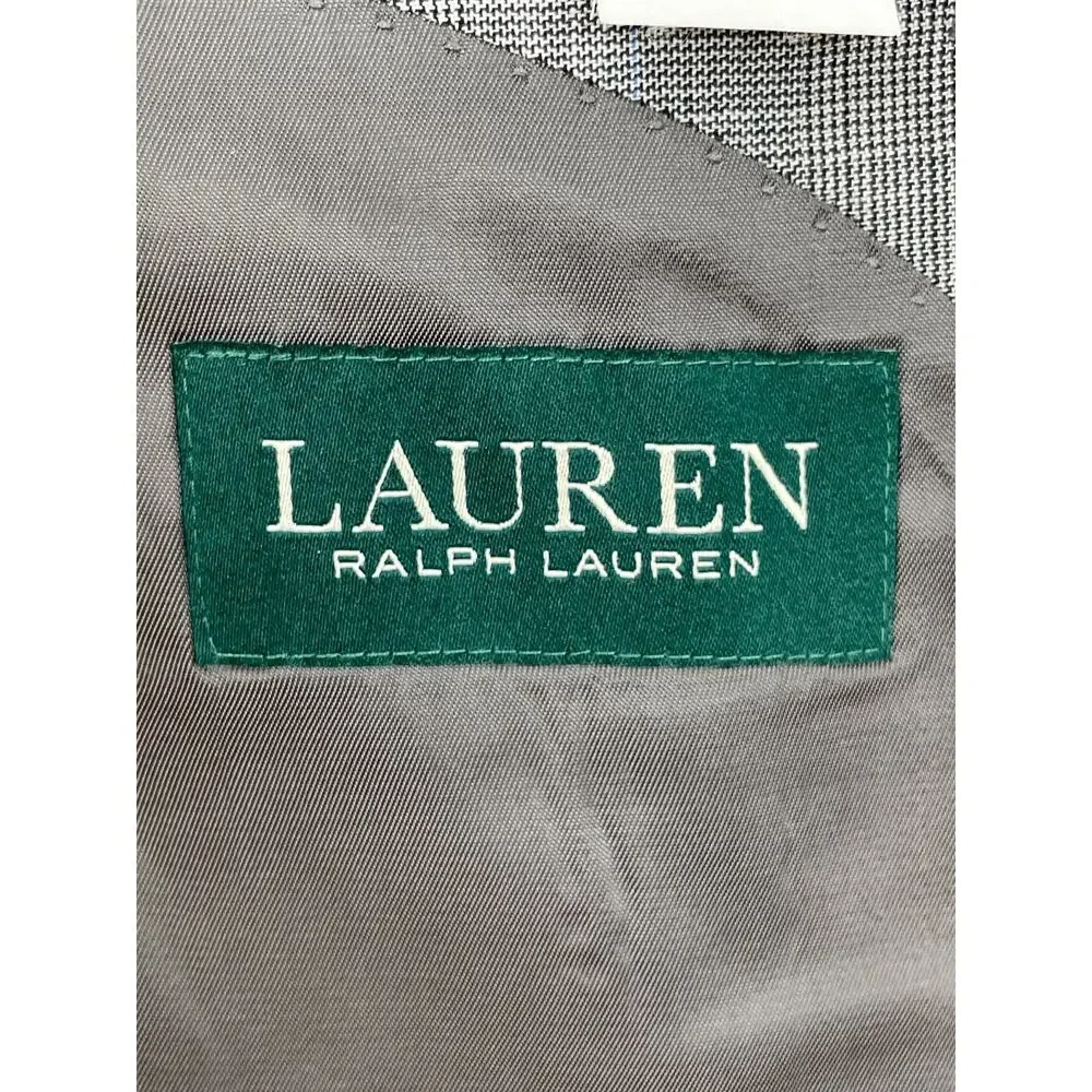 Lauren Ralph Lauren Blazer Mens 40R Plaid‎ 100% Wool 2-Button Single Breasted